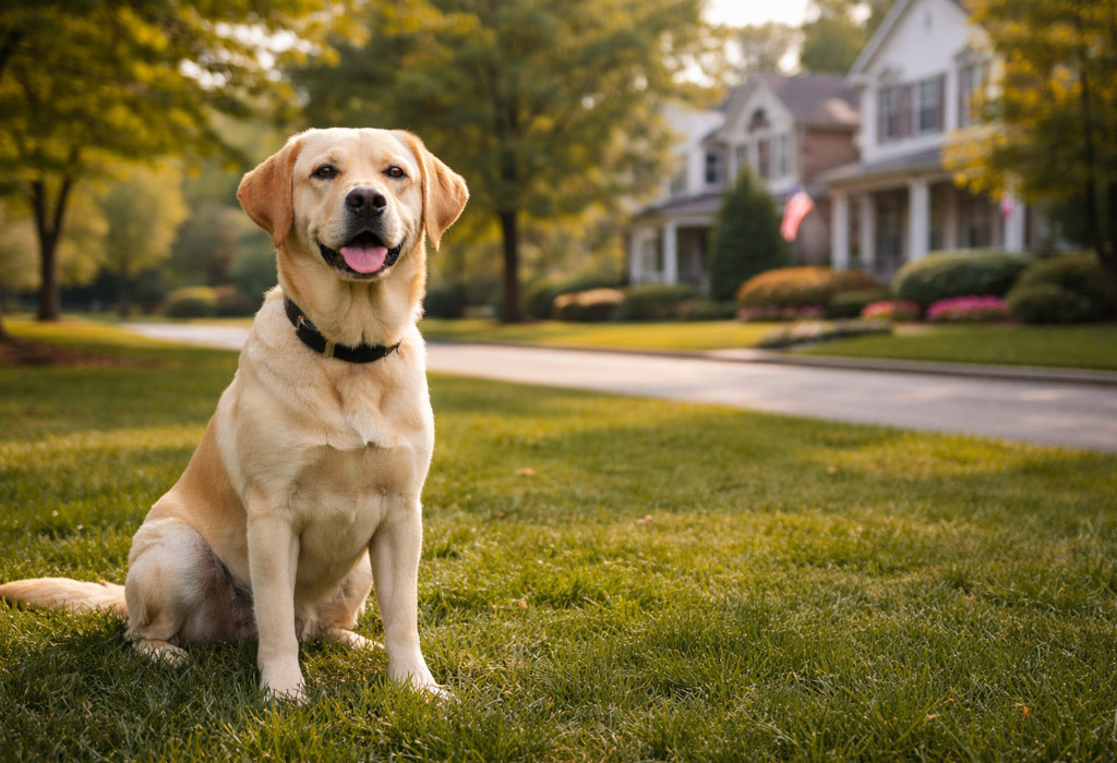 Trainer working with dog using positive reinforcement methods